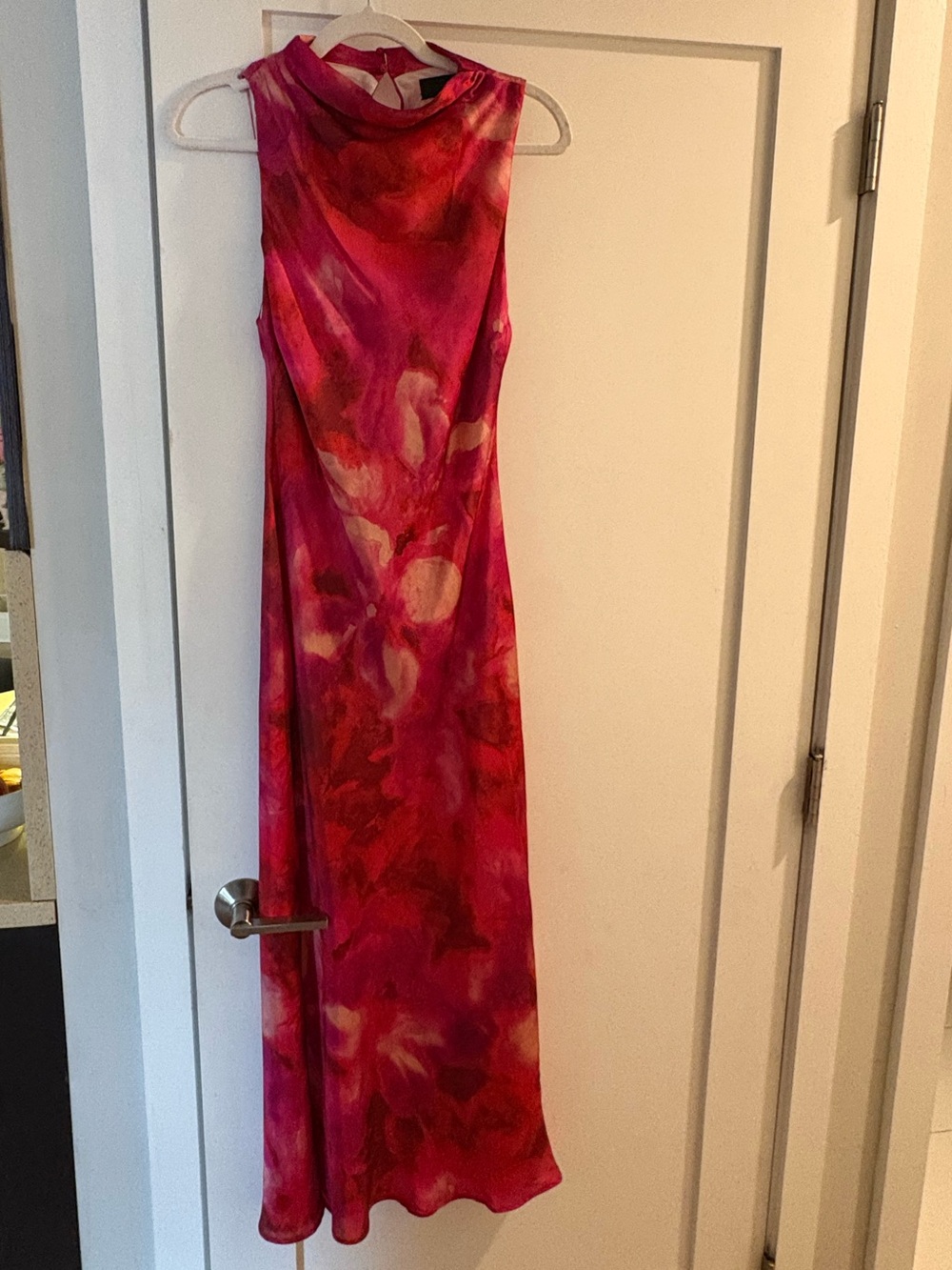 Zara Pink & Red Tie-Dye Sleeveless Maxi Dress